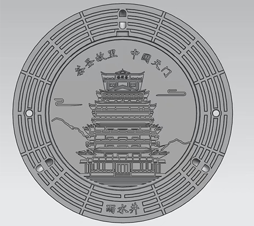 宽边防沉降六防井盖